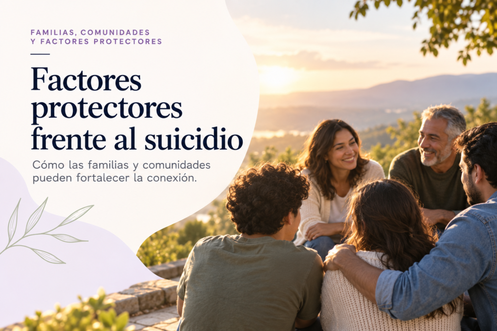 Familia y comunidad reunidas en un recurso sobre factores protectores frente al suicidio